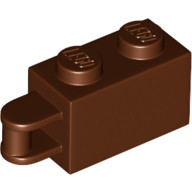 Lego kostka (kostička) 1x2 s tyčkou (tyčinkou) svisle, červeno hnědá (6234272)